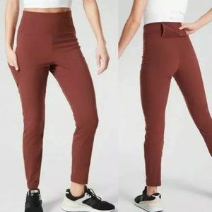 Athleta Cognac Brown Trekkie Hybrid Crop Tights / Pants 6